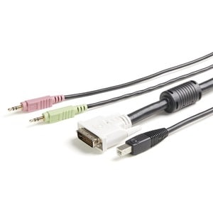 CABLE KVM 18M 4 EN 1 DVI-I USB AUDIO Y MICROFONO PARA SWITCH IN