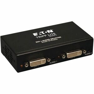 Eaton Tripp Lite Series 2-Port DVI Splitter with Audio and Signal Booster, Single-Link 1920x1200 at 60Hz/1080p (DVI F/2xF)