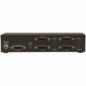 Eaton Tripp Lite Series 4-Port DVI Splitter with Audio and Signal Booster - Single-Link DVI-I, 1920 x 1200 (1080p) @ 60 Hz