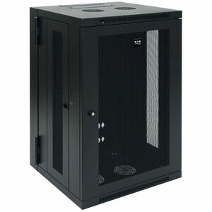 Tripp Lite by Eaton SmartRack 18U Low-Profile Switch-Depth Wall-Mount Rack Enclosure Cabinet, Hinged Back - 19" 18U Wall M