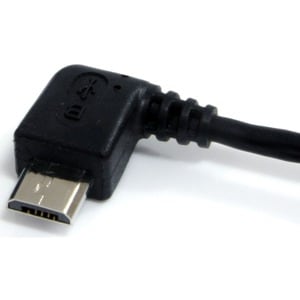 StarTech.com 6 ft Micro USB Cable - A to Left Angle Micro B - Charge and sync Micro USB devices, even in tight spaces - 6f