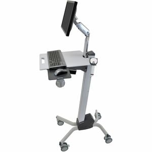 Ergotron Neo-Flex Computer Trolley - 11.79 kg Load Capacity - 4 Casters - Aluminium - Two-tone Grey, Two-tone Grey - 55.9 