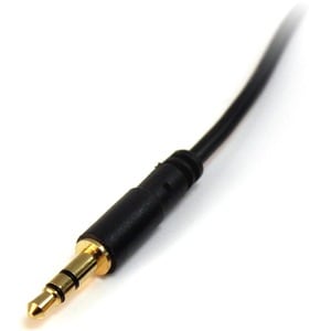 StarTech.com 6 ft Slim 3.5mm Stereo Audio Cable - M/M - Connect an iPhone® or other MP3 player to a car stereo