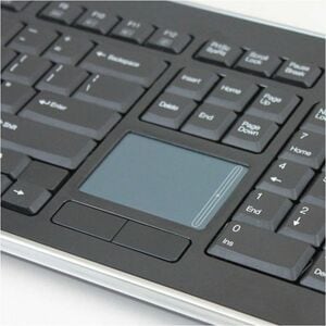 Adesso Wireless Desktop Touchpad Keyboard - Wireless Connectivity - RF - 30 ft - 2.40 GHz - USB Interface - 104 Key On/Off