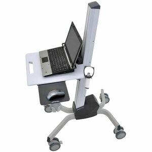 Ergotron Neo-Flex Laptop Cart - 6.80 kg Capacity - 4 Casters - Aluminium - 731.5 mm Width x 1214.1 mm Height - Grey - 30.5