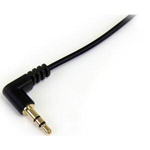 StarTech.com 6 ft Slim 3.5mm to Right Angle Stereo Audio Cable - M/M - Easily connect an iPod® or other MP3 player to a ca