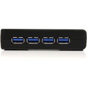 StarTech.com 4 Port Black SuperSpeed USB 3.0 Hub - Add four external SuperSpeed USB 3.0 ports from a single USB connection