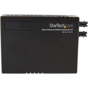 StarTech.com MCM110ST2GB Transceiver/Media Converter - 2 Port(s) - 1 x Network (RJ-45) - 1 x ST - DuplexST Port - Optical 