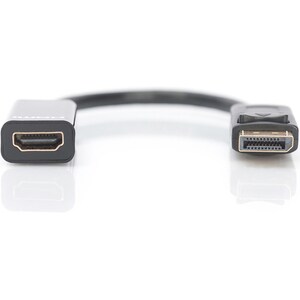 Digitus DisplayPort Adapter / Konverter. Kabellänge: 0,15 m, Anschluss 1: DisplayPort, Anschluss 2: HDMI. Verpackungsbreit