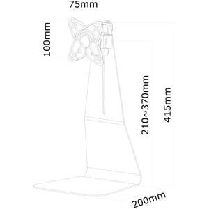Neomounts by Newstar Neomounts Pro FPMA-D850BLACK Height Adjustable Display Stand - 25.4 cm (10") to 68.6 cm (27") Screen 