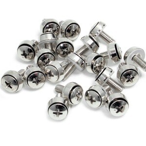 StarTech.com 50 Pkg M6 Mounting Screws for Server Rack Cabinet - Rack Screw - Stainless Steel - Silver - 50 / Pack