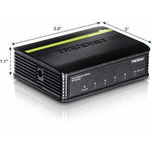 TRENDnet TE100-S5 5 Ports Ethernet Switch - Fast Ethernet - 10Base-T, 100Base-TX - New - 2 Layer Supported - Twisted Pair 
