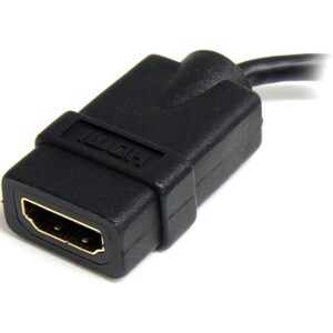 StarTech.com Micro HDMI to HDMI Adapter Dongle, 4K High Speed Micro HDMI to HDMI Converter, Micro HDMI Type-D Device to HD
