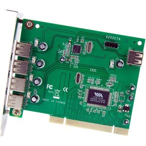 StarTech.com 7 Port PCI USB Card Adapter - 7 Total USB Port(s) - 7 USB 2.0 Port(s) - PC, Linux, Mac