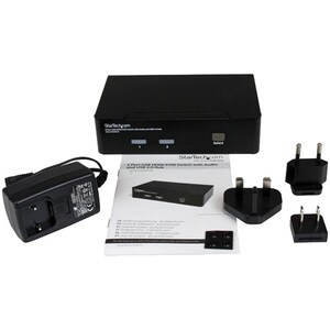 StarTech.com Switch KVM HDMI USB 2 porte, con audio e hub USB 2.0 - 2 Computer - 1 Utente Locale - WUXGA - 1920 x 1200 - 3