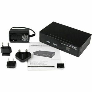 StarTech.com 2 Port USB DisplayPort KVM Switch with Audio - 2 Computer(s) - 1 Local User(s) - WQUXGA - 3840 x 2400 - 6 x U