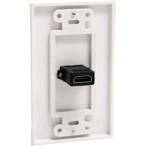 StarTech.com Single Outlet Female HDMI® Wall Plate White - Add an In-wall HDMI Connection Port, for Neat, Professional Qua