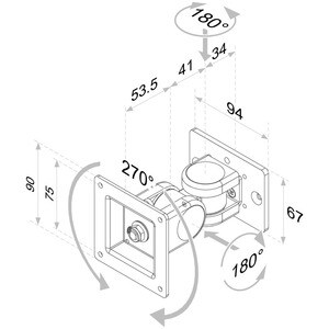 Neomounts Neomounts Pro FPMA-DTBW200 Desk Mount for Flat Panel Display - Grey - 25.4 cm to 61 cm (24") Screen Support - 10