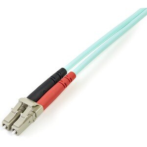 StarTech.com 2m (6ft) LC/UPC to LC/UPC OM3 Multimode Fiber Optic Cable, Full Duplex 50/125 Zipcord, 100G, LSZH Fiber Jumpe