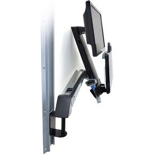 Metal Particle ++++ Ergotron StyleView 45-273-026 per Flat Panel Display, Tastiera, CPU - Alluminio - Regolabile in altezz