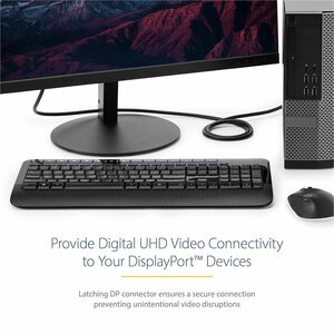 StarTech.com 1m (3ft) DisplayPort 1.2 Cable, 4K x 2K UHD VESA Certified DisplayPort Cable, DP Cable/Cord for Monitor, w/ L