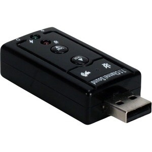 QVS USB to 2.1 Stereo Audio Adaptor - 2 x Mini-phone Stereo Audio Female - 1 x Type A USB 2.0 USB Male - Blue