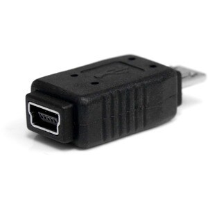 StarTech.com Adattatore Micro USB a Mini USB 2.0 M/F - Nickel Connettore - Nero