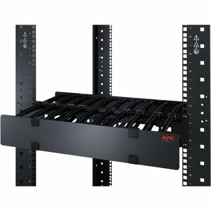 APC by Schneider Electric Horizontal Cable Manager - Cable Manager - Black - 1U Rack Height 