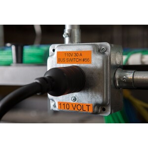 Ruban d'étiquettes Dymo RhinoPRO - 12 mm Longueur - Orange - Vinyle