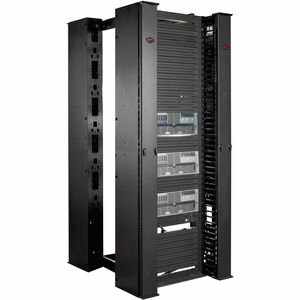 Performance, Vertical Cable Manager for 2 & 4 Post Racks, 84""H x 12""W, Single-Sided with Door - Cable Manager - Black