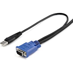 StarTech.com 1,8m 2-in-1 USB VGA KVM Kabel - Zweiter Anschluss: 1 x 15-pin HD-15 - Male, 1 x 15-pin HD-15 - Male - Schwarz