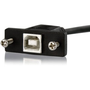 StarTech.com 30 cm USB B auf B Kabel zur Slotbelch Montage - Buchse/Stecker - Abschirmung - Schwarz