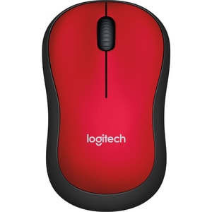 Logitech M185 Maus - Funkfrequenz - USB - Optisch - 3 Taste(n) - Rot - Kabellos - 2,40 GHz - Scroll-Rad - Symmetrisch