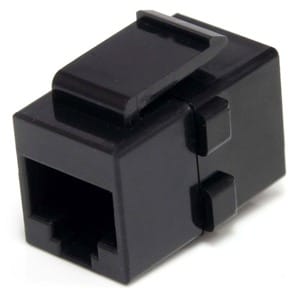 StarTech.com Coupleur réseau RJ45 de type Keystone Jack Cat 6 - F/F - Noir