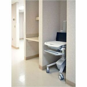 Ergotron StyleView EMR Laptop Cart. Type: Panier multimédia, Couleur du produit: Blanc, Matériel: Aluminium, Plastique. Ré