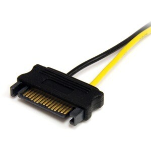 StarTech.com Câble adaptateur d'alimentation SATA vers carte vidéo PCI Express 8 broches de 15 cm - Pour PCI Express Card 