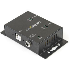 StarTech.com Hub adaptateur industriel USB vers série 2 ports à fixation murale avec clips de rail DIN - USB - PC, Mac - 2