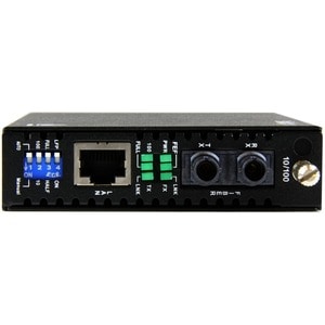 StarTech.com 10/100 Mbps Ethernet to Fiber Optic Media Converter - Steel - Chassis Mount - ST Multimode - 1310nm - 2km (ET