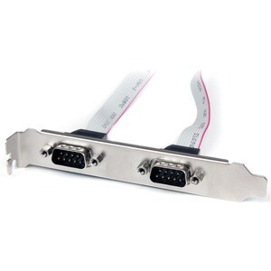 StarTech.com Staffa porta seriale DB9 16" a 2 porte a header a 10 pin - Cable for Scheda Madre, Dispositivo POS, PC - 28 A