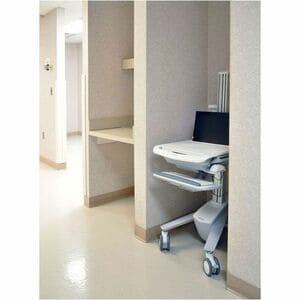 Ergotron StyleView Medical Trolley - 8.16 kg Capacity - 4 Casters - Aluminium - 464.8 mm Width x 1282.7 mm Height - White,