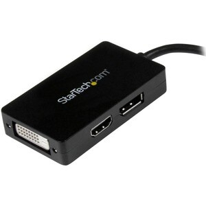 StarTech.com Travel A/V adapter - 3-in-1 Mini DisplayPort to DisplayPort DVI or HDMI converter - 1 x 20-pin Mini DisplayPo