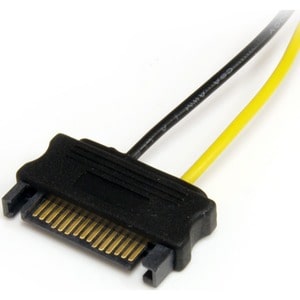 StarTech.com 6in SATA Power to 6 Pin PCI Express Video Card Power Cable Adapter - Convert two 15-pin SATA power supply con