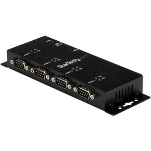 StarTech.com USB to Serial Adapter Hub â€" 4 Port â€" Industrial â€" Wall Mount â€" Din Rail â€" COM Port Retention â€" FT