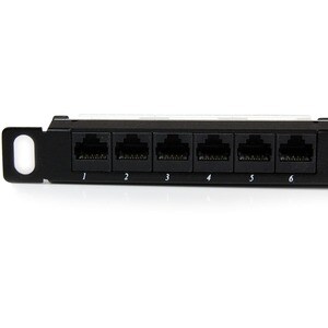 StarTech.com 24 Port 0,5 HE Cat5e Patch Panel - RJ45 Ethernet Rackmount Cat 5e 110 Patch Panel - 24 x RJ-45 - 24 x RJ-11 -