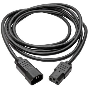 Tripp Lite 10ft Computer Power Cord Extension Cable C14 to C13 10A 18AWG 10' - 10A, 18AWG (IEC-320-C14 to IEC-320-C13) 10-