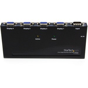 StarTech.com Duplicador Divisor de Video VGA de 4 puertos 350MHz - Splitter Multiplicador 4 Salidas HD15 - 2048 x 1536 - 3