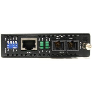 StarTech.com Transceiver/Media Converter - TAA Compliant - 2 Port(s) - 1 x Network (RJ-45) - 1 x SC - Duplex SC Port - Opt