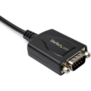 StarTech.com 1ft (30cm) 1-Port Professional USB to Serial Adapter Cable with COM Retention, USB to RS232 Adapter - TAA - U