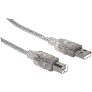 CABLE PUSB B DE ALTA VELOCIDAD 480MBPS 3M PLATEADO - Extremo Secundario: 1 x USB 2.0 Type B - Male - 480Mbit/s - Apantalla