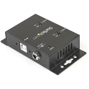 StarTech.com USB to Serial Adapter â€" 2 Port â€" Wall Mount â€" Din Rail Clips â€" Industrial â€" COM Port Retention â€" 